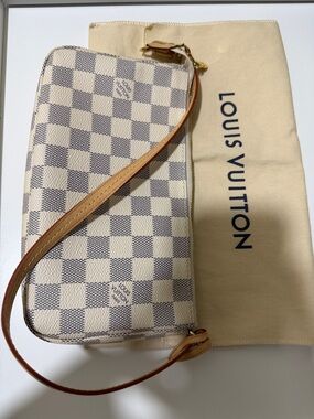 Louis Vuitton Pochette Shoulder Bag Damier Azur -
